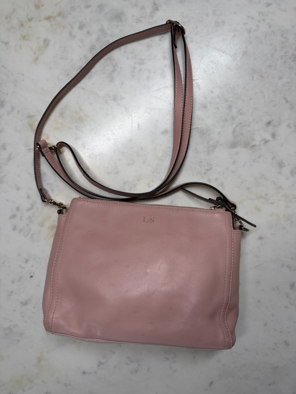 Lo & Sons Blush Pink Leather Crossbody